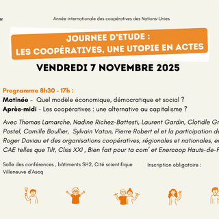 Programme 9h - 17h Matinée - Quel modèle économique, démocratique et social Après-midi - Les coopératives une alternative au capitalisme